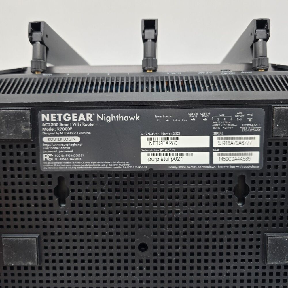 NETGEAR Nighthawk Smart WiFi Router (R7000P) - AC2300 Wireless Tested Works - Picture 12 of 13